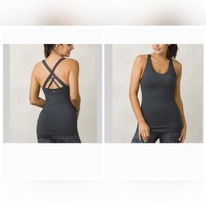 Prana Verana Tank, Dark Heathered Gray Size Small